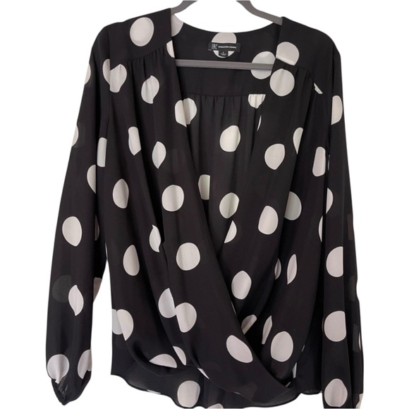 INC International Concepts Tops - INC Classic Black and white wrap blouse size XS Runs large Loose Fit